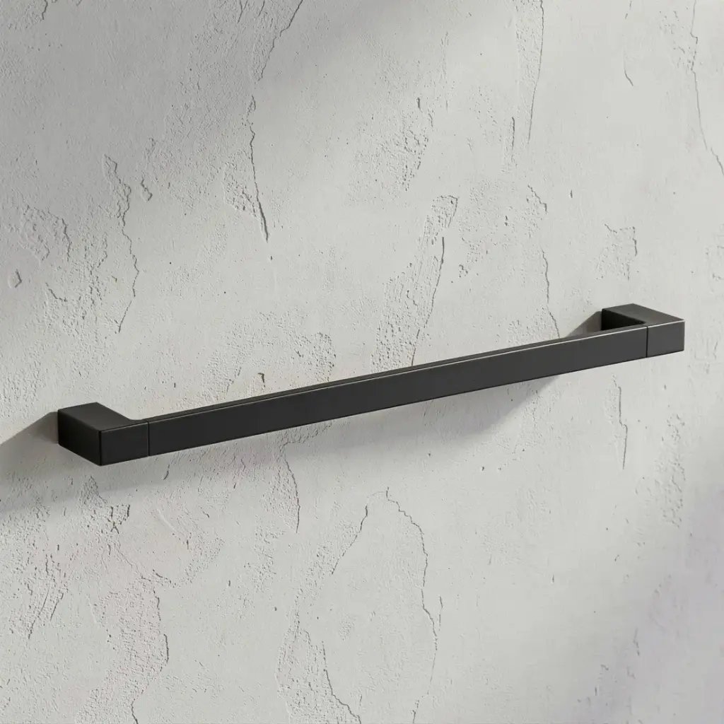 Ceram Single Towel Rail 600 mm(Matt Black)