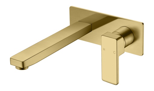 Ceram Wall Basin Mixer(Brushed Gold)