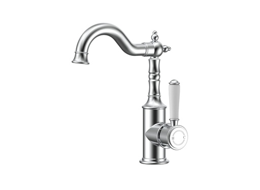 [44255] Clasico Basin Mixer Ceramic handle Chrome