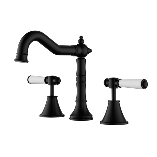 Clasico Basin Set Ceramic Hahdle Matt Black Lead Free