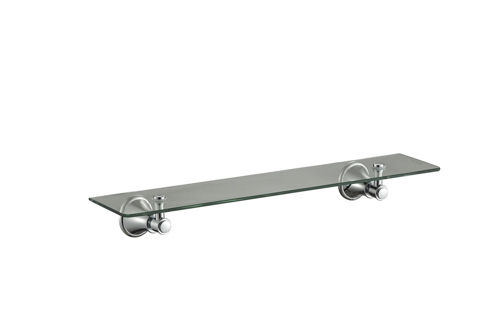 Clasico Glass Shelf in Brushed Nickel