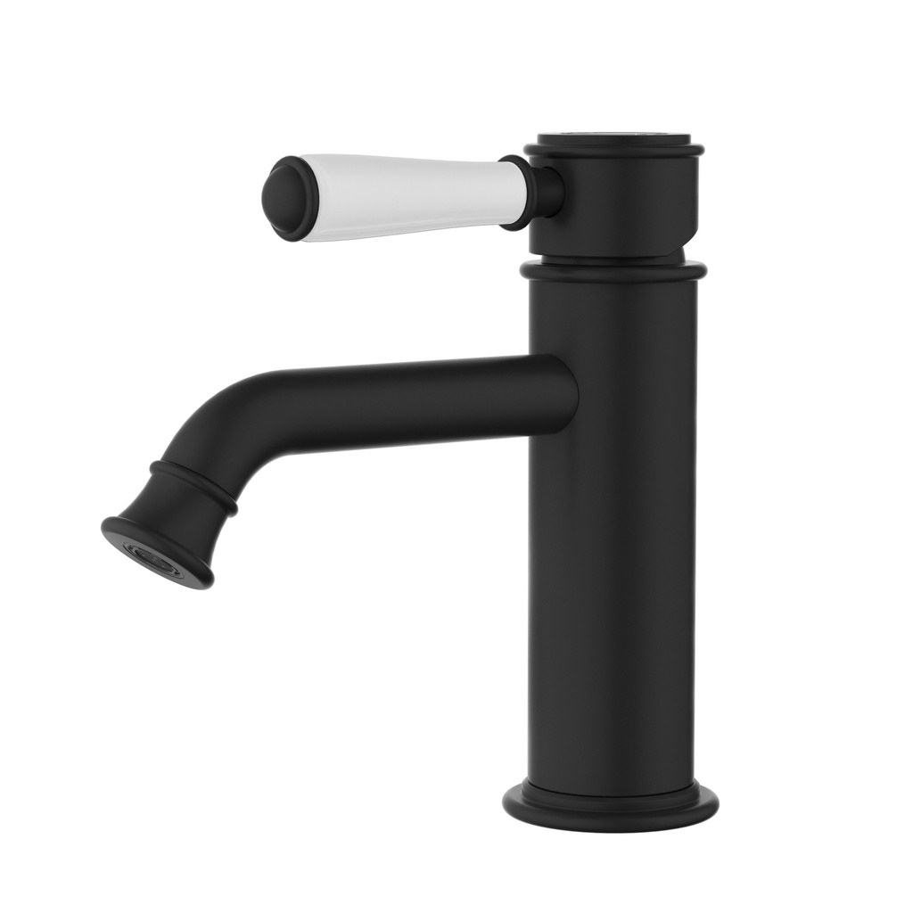 Clasico New Basin Mixer Ceramic Handle Matt Black