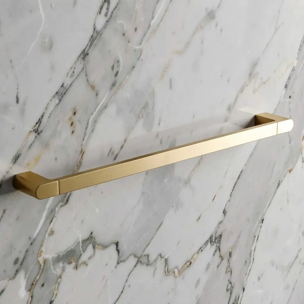 Cora  Single Towel Rail 600mm Brushed Gold