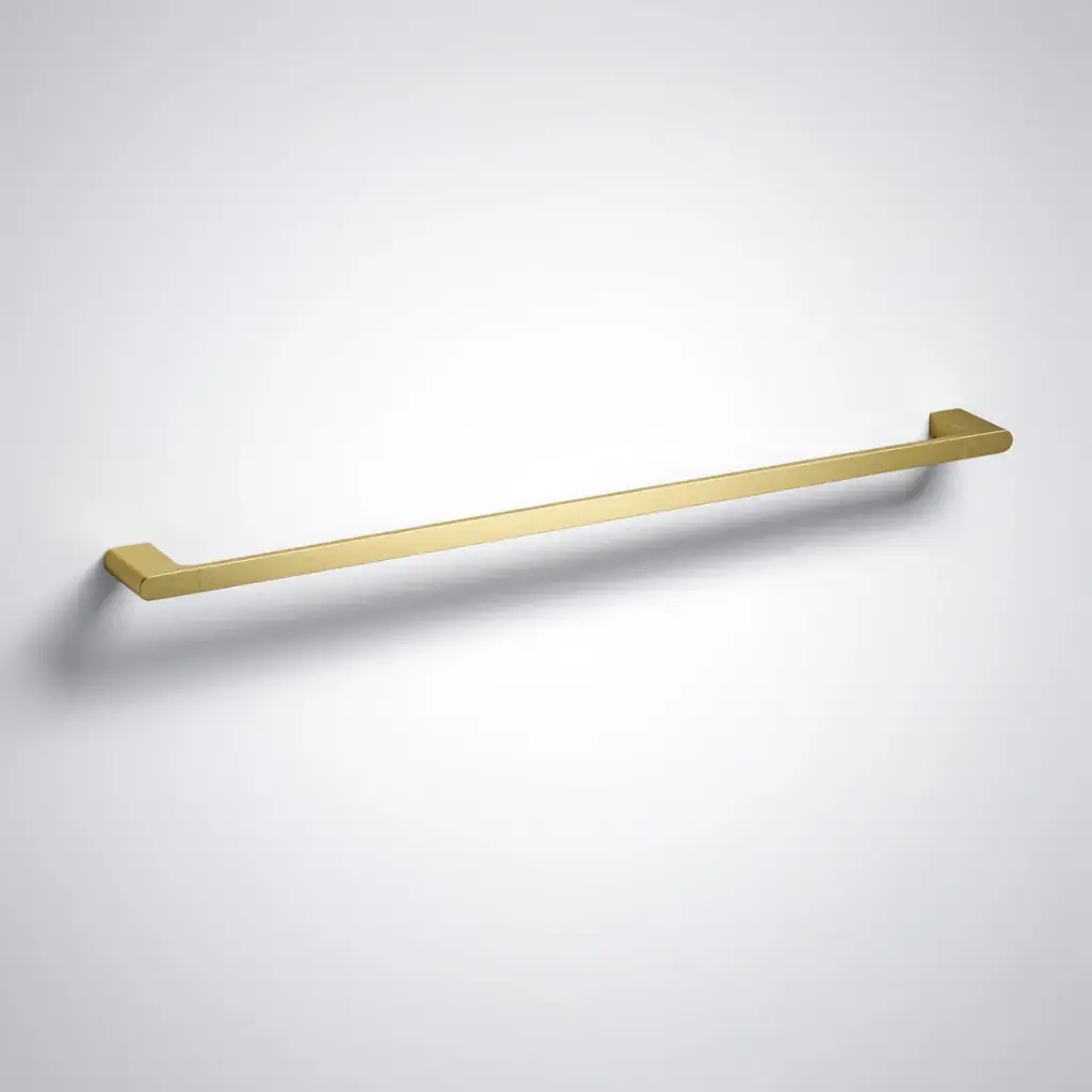 Cora  Single Towel Rail 800mm Brushed Gold