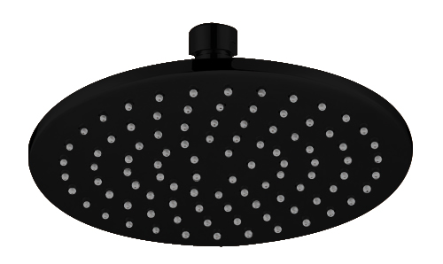 Cora Round Brass Shower Head 200 mm(Matt Black)