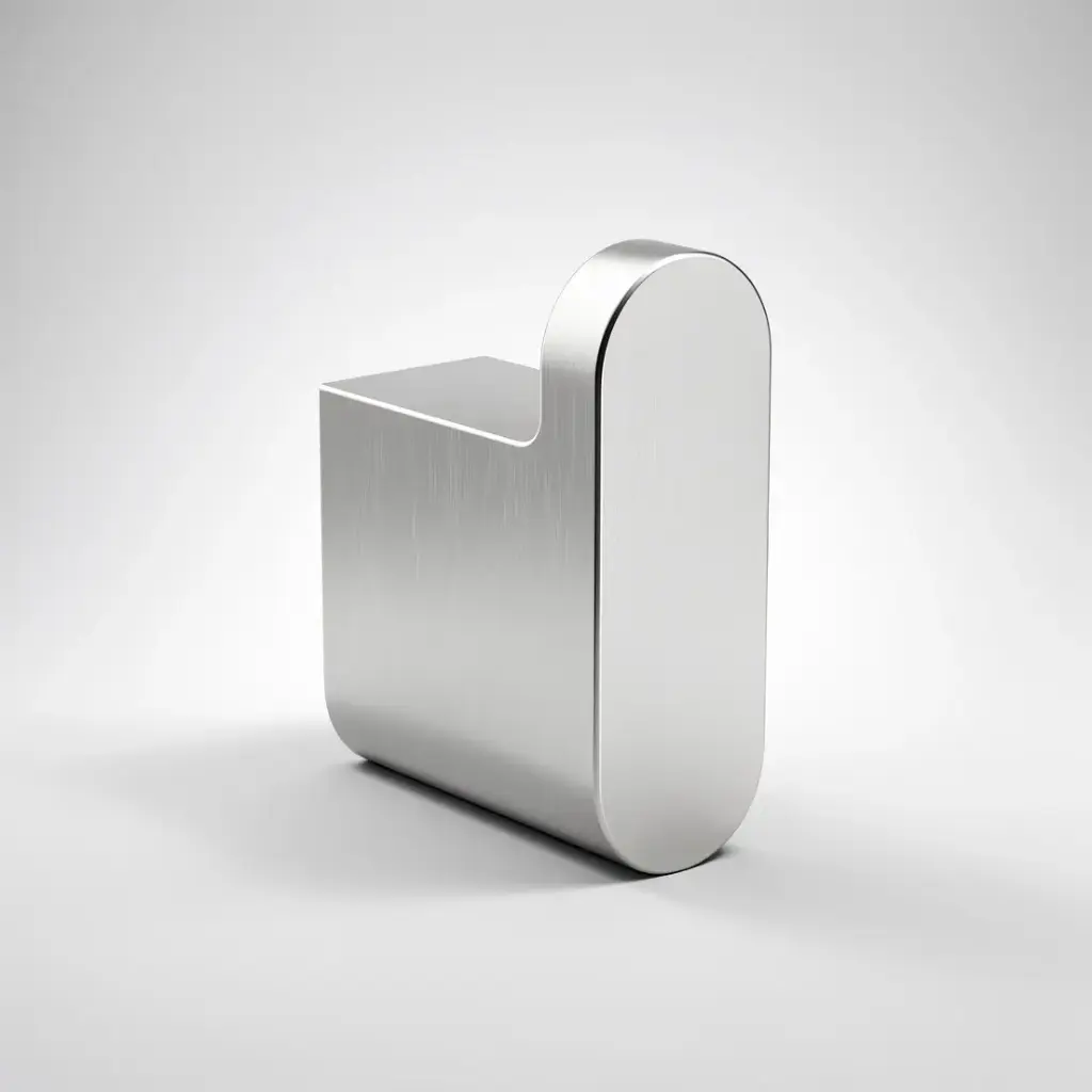 Cora Round Cornered Rectangle Robe Hook Brushed Nickel