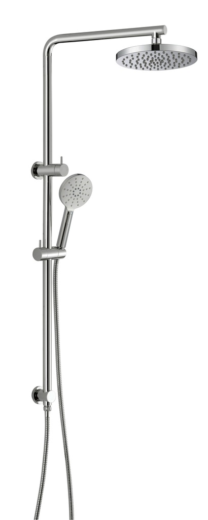 Cora Round Multi-function Shower Set Brushed Nickel,200mm Plastic Shower Head