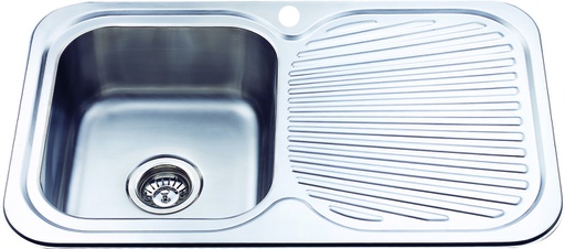 Cora Single Bowl & Single Drainer 780 x 480 x 170mm(304 Stainless Steel)