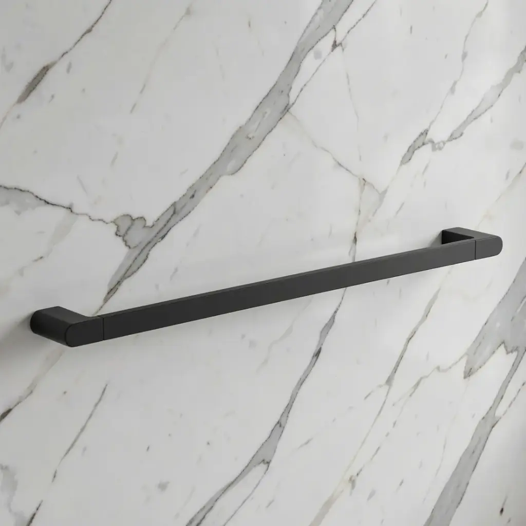 Cora Single Towel Rail 600 mm(Matt Black)