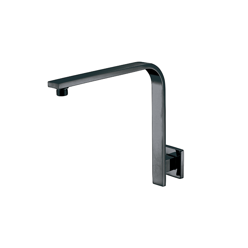 Curved Square Shower Arm Matte Black