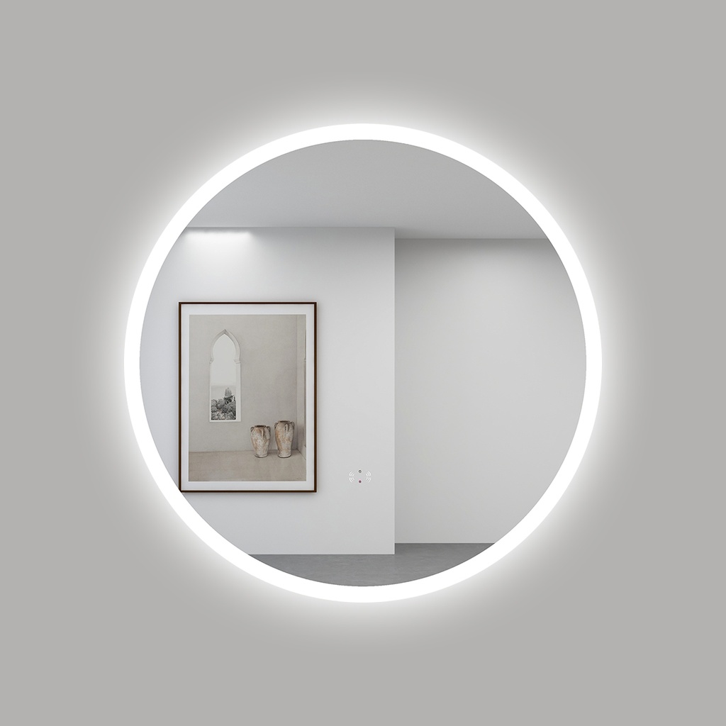 D600mm Round 3 Color Frontlit LED Mirror(Touchless Sensor Switch)
