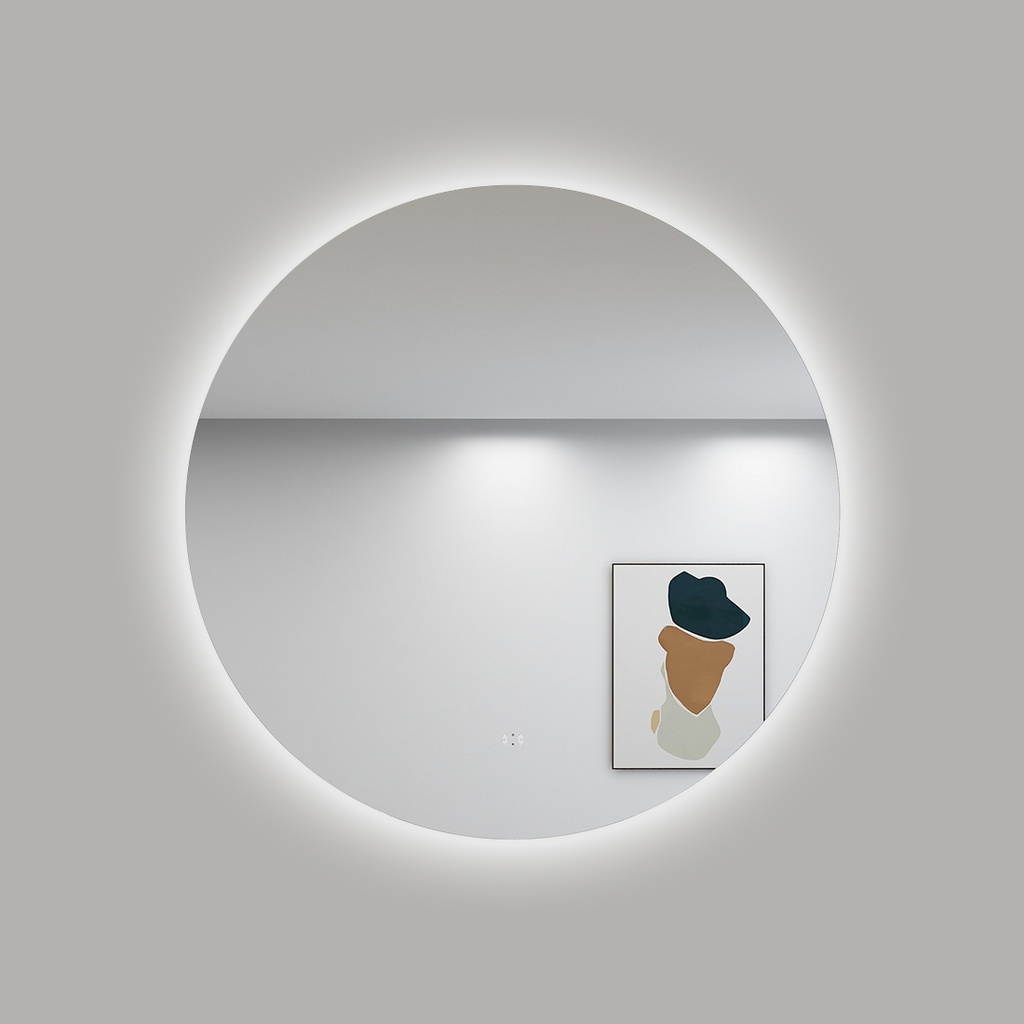 [86124/UL900BM] 900mm Round 3 Color Backlit LED Mirror With Touchless Sensor Switch