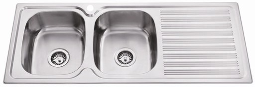Eden Double Bowl & Single Drainer 1180 x 480 x 170mm(304 Stainless Steel)