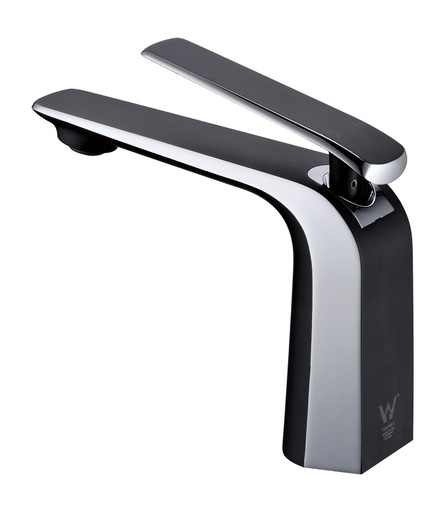 Esperia Chrome & Matte Black Basin Mixer