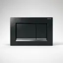 Geberit Sigma30 Black Plate With Chrome Trim