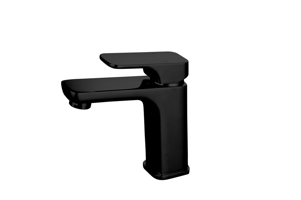 Kompakt Eckig Matte Black Basin Mixer