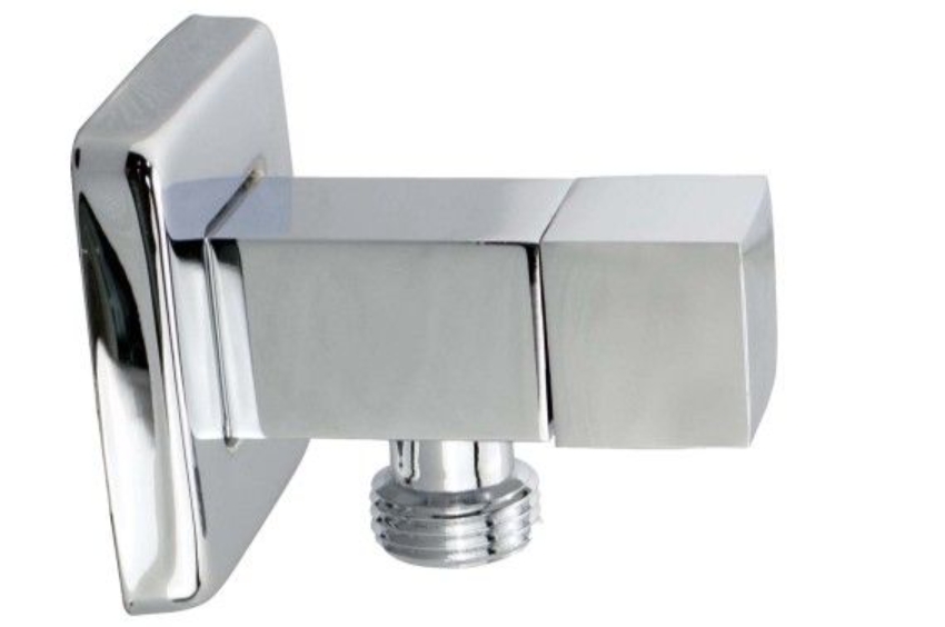 Laundry Square Chrome 1/4 Turn Washing Machine Stop Tap Pair