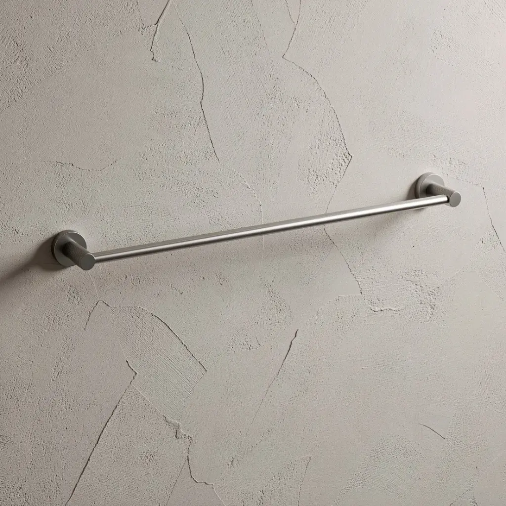 Linie Single Towel Rail 600mm Brushed Nickel