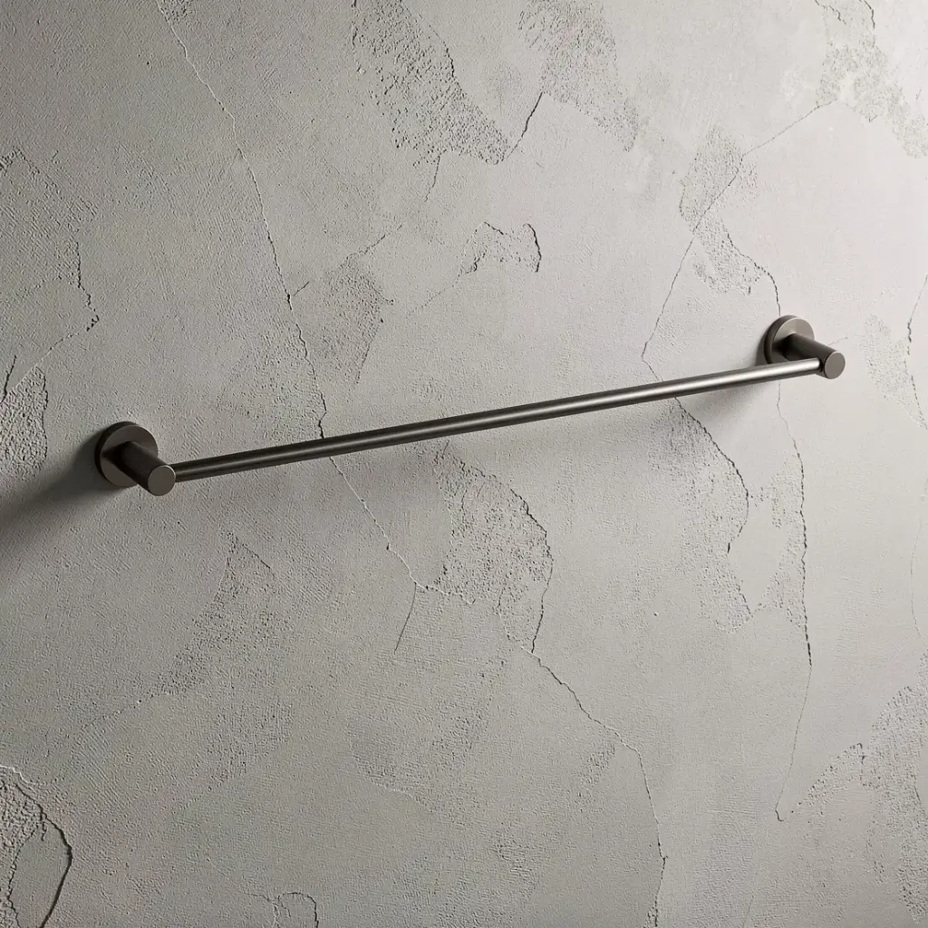 Linie Single Towel Rail 600mm Gun Metal
