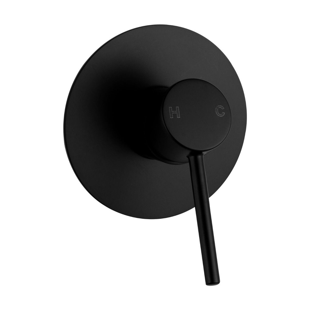 Lucid Pin Round Black Shower/Bath Wall Mixer(color up)