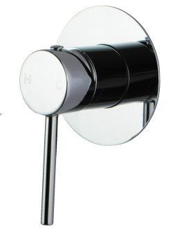 Lucid Pin Round Chrome Shower/Bath Wall Mixer(80mm Cover Plate)(color up)