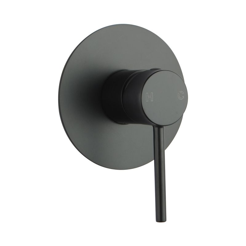 Lucid Pin Series Round Black Shower/Bath Wall Mixer(80mm Cover Plate)(color up)