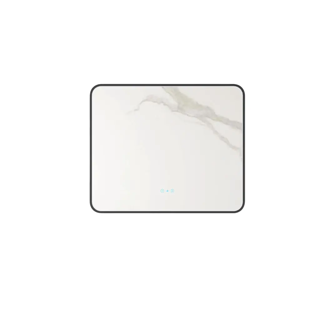 Maia Series 1900x750x45mm Matt Black Square LED Mmirror