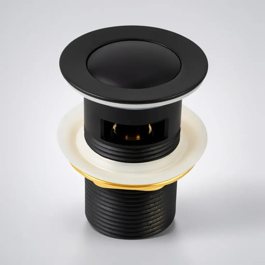 Matt Black 32/40mm Solid Brass Basin Pop Up Waste with Overflow