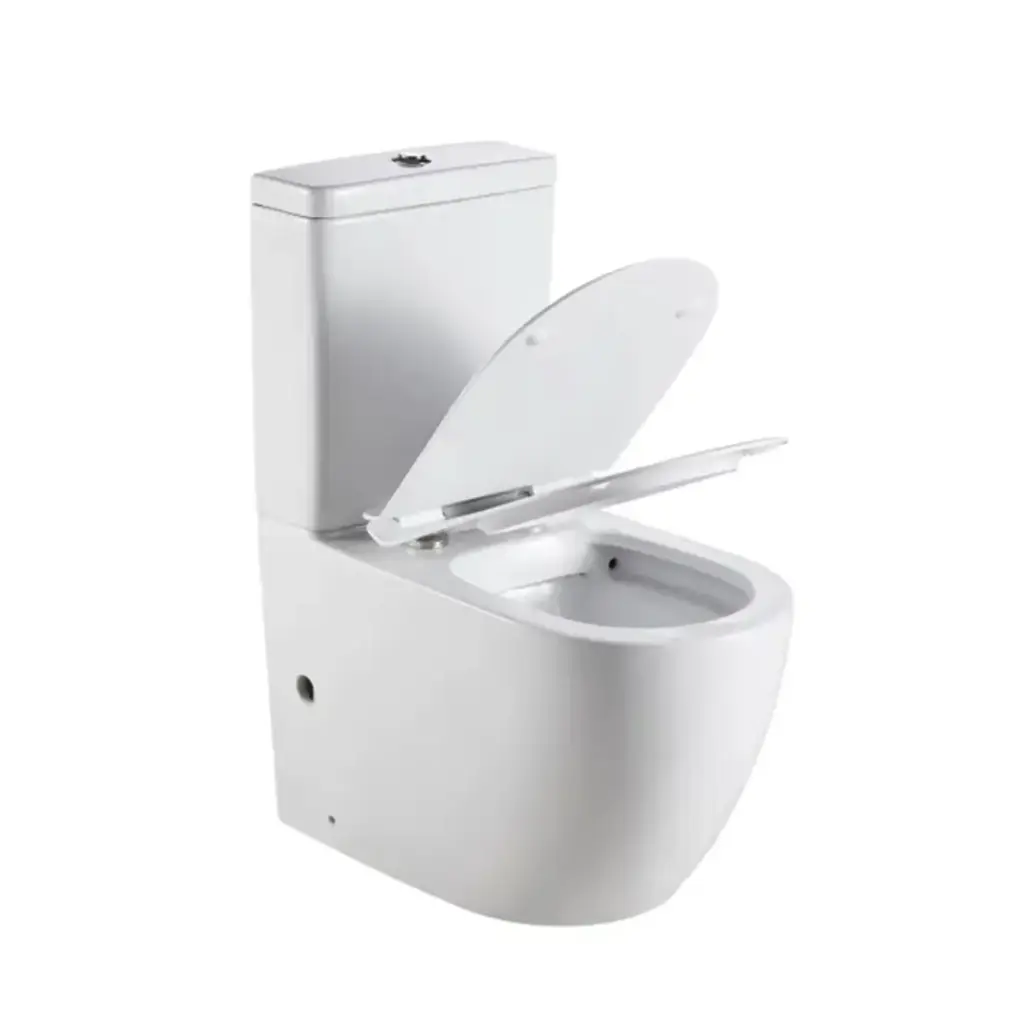 Matte White Two-piece toilet 180mm S-tarp with plastic variable pipe