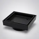 Nana 115x115mm Brass Black Smart Tile Insert Floor Waste Shower Grate Drain