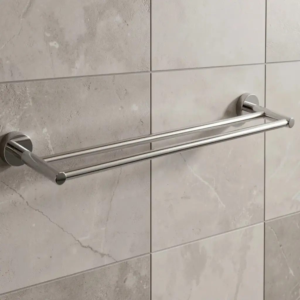 Otus Round Double Towel Rail 600mm(Chrome)