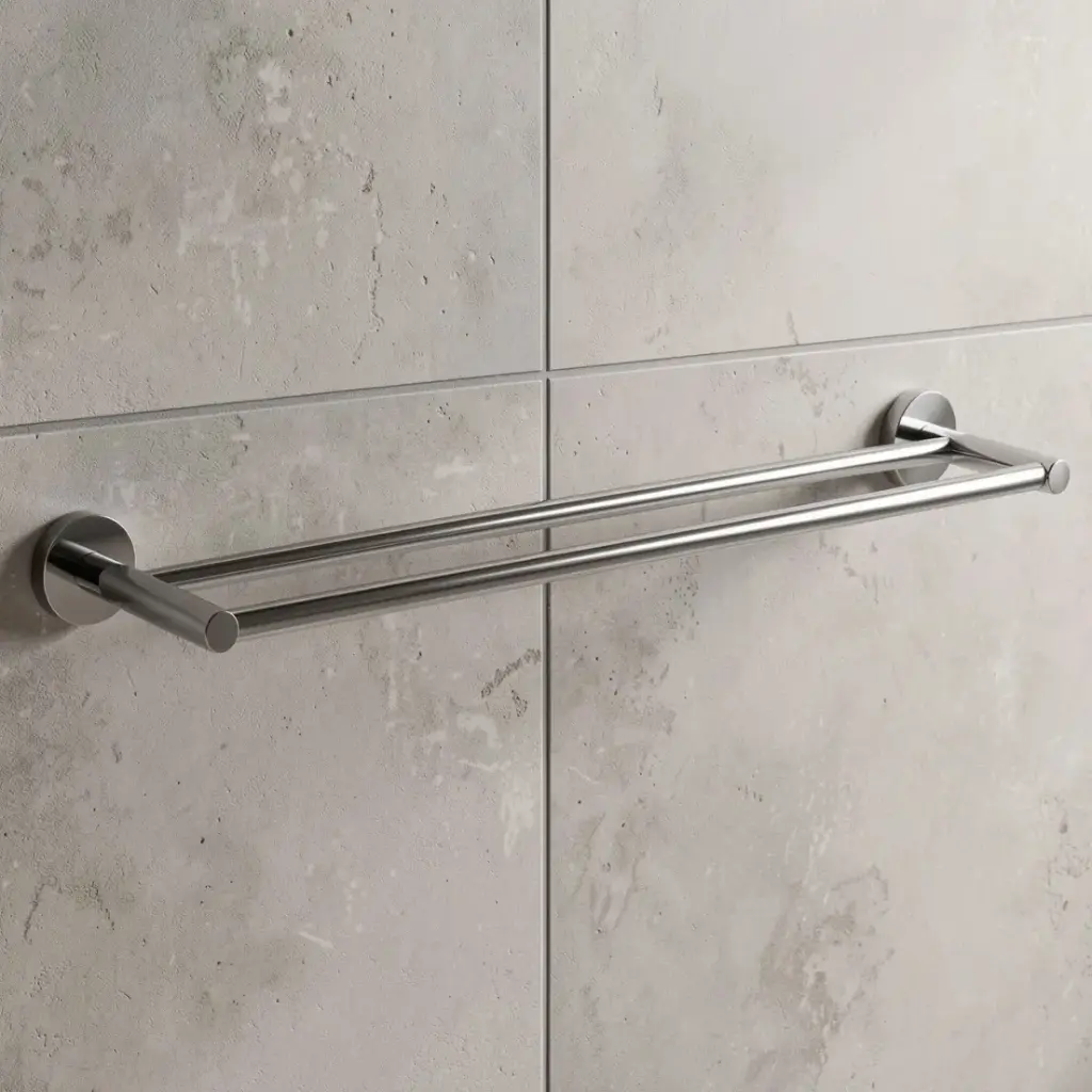 Otus Round Double Towel Rail 750mm(Chrome)