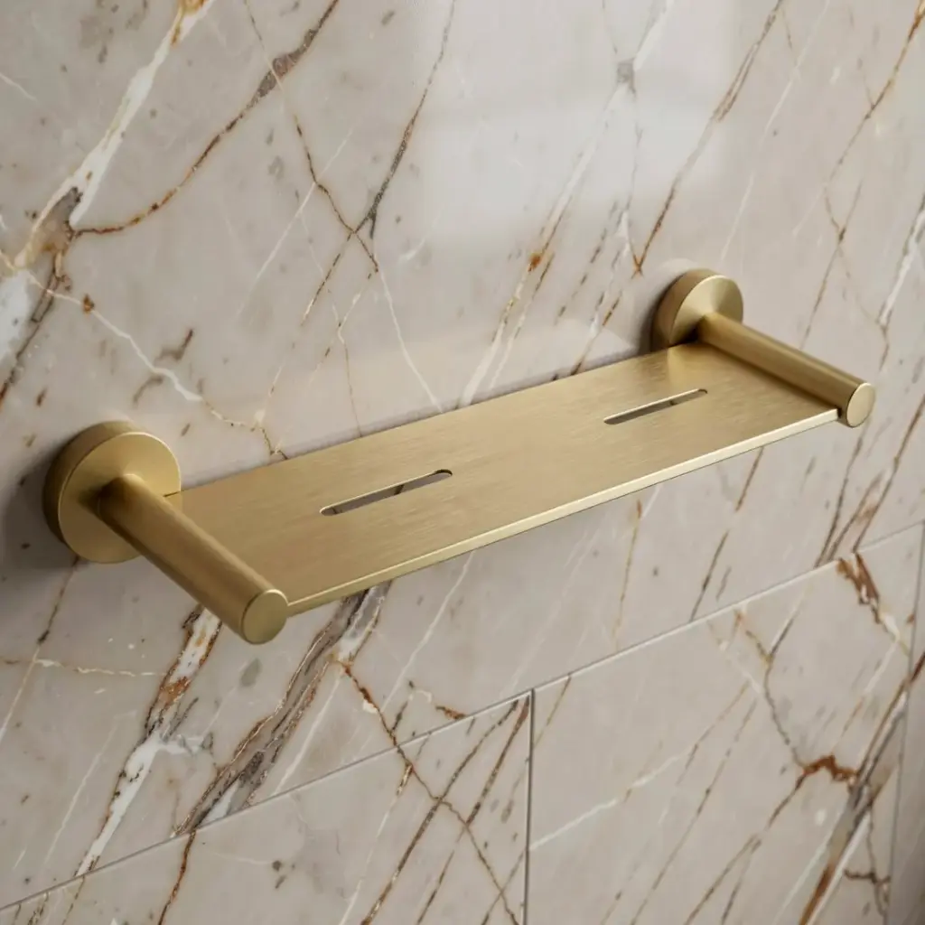 Otus Round Metal Shelf(Brushed Gold)