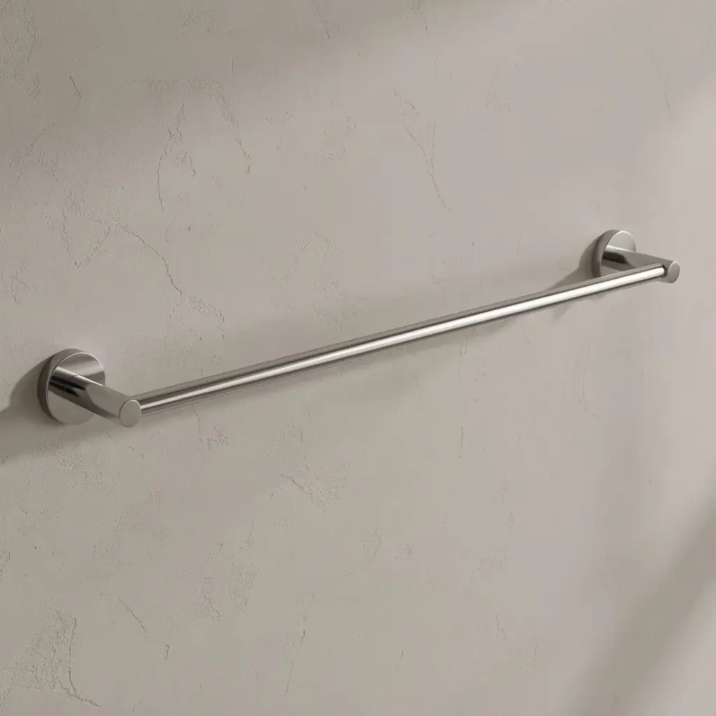 Otus Round Single Towel Rail 600mm(Chrome)
