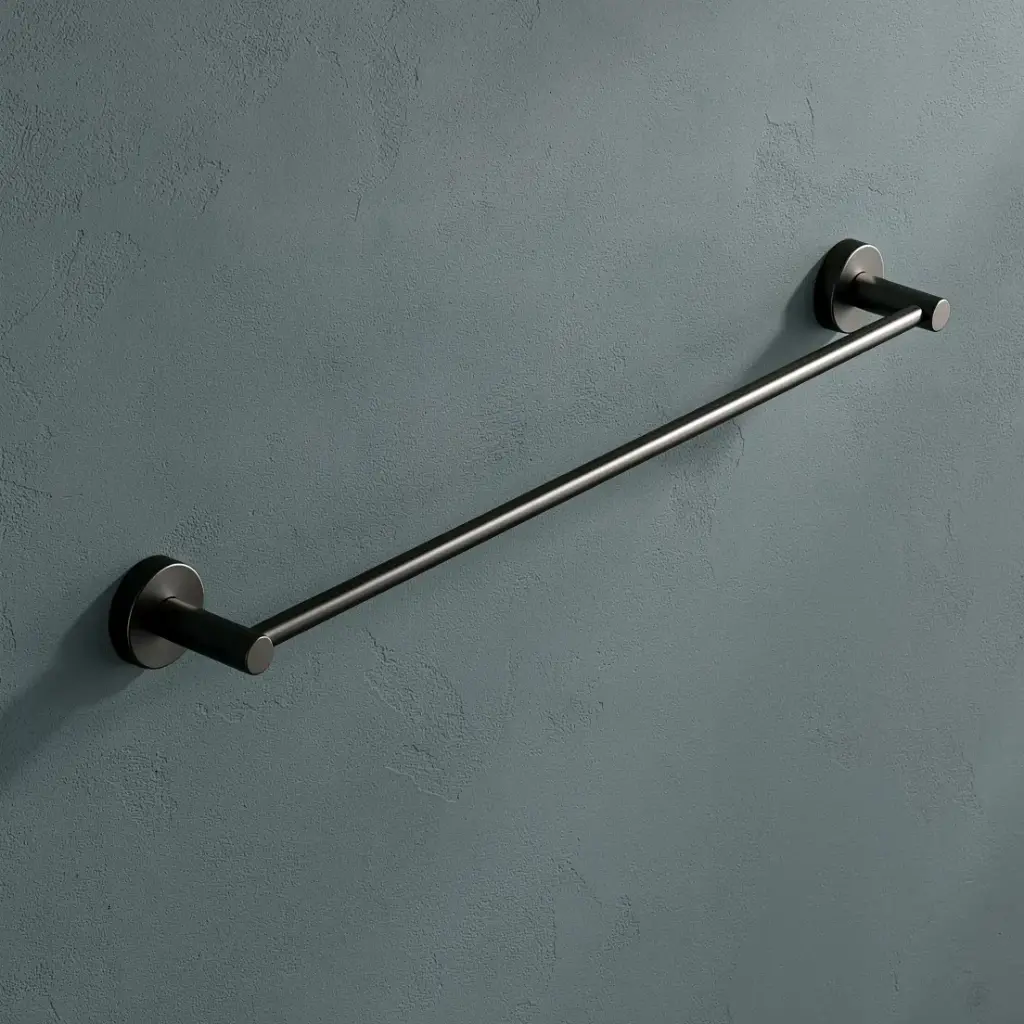Otus Round Single Towel Rail 750mm(Gunmetal)
