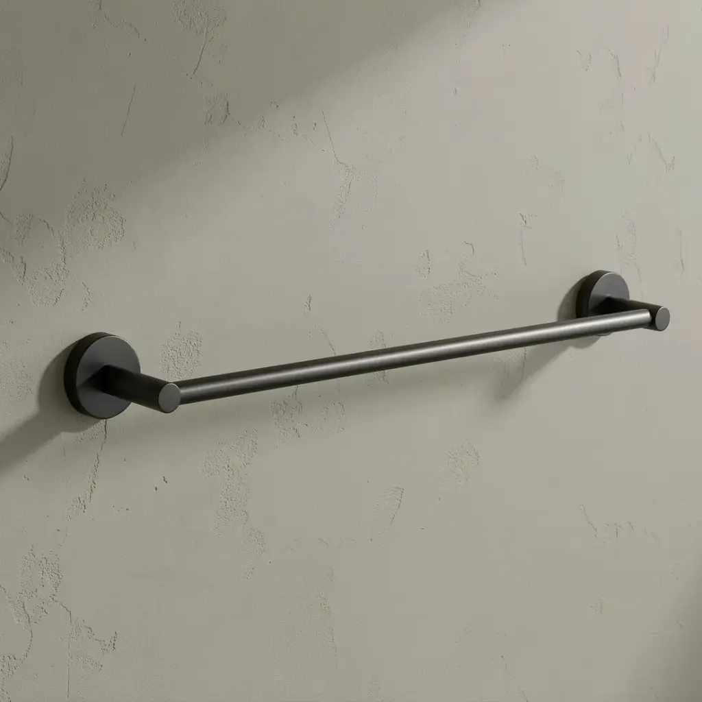 Otus Round Single Towel Rail 750mm(Matt Black)