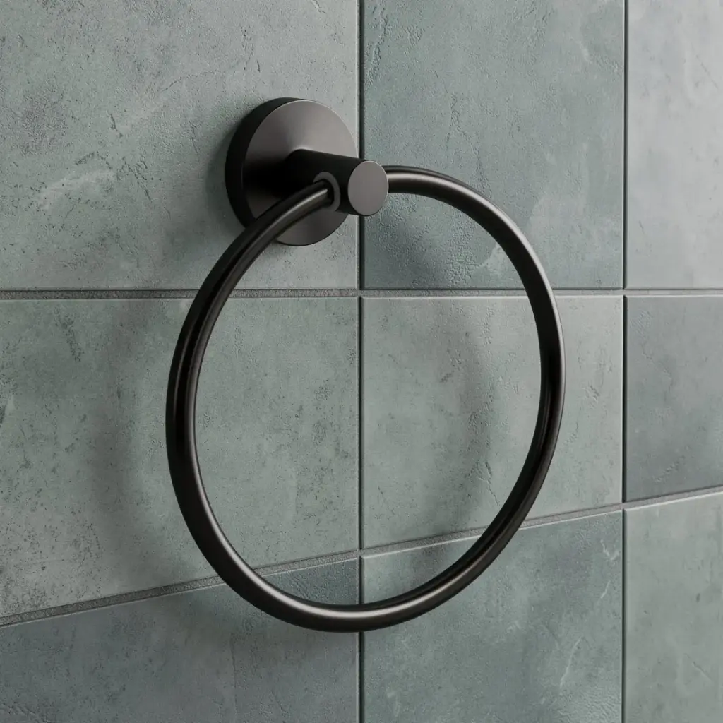 Otus Round Towel Ring(Matt Black)