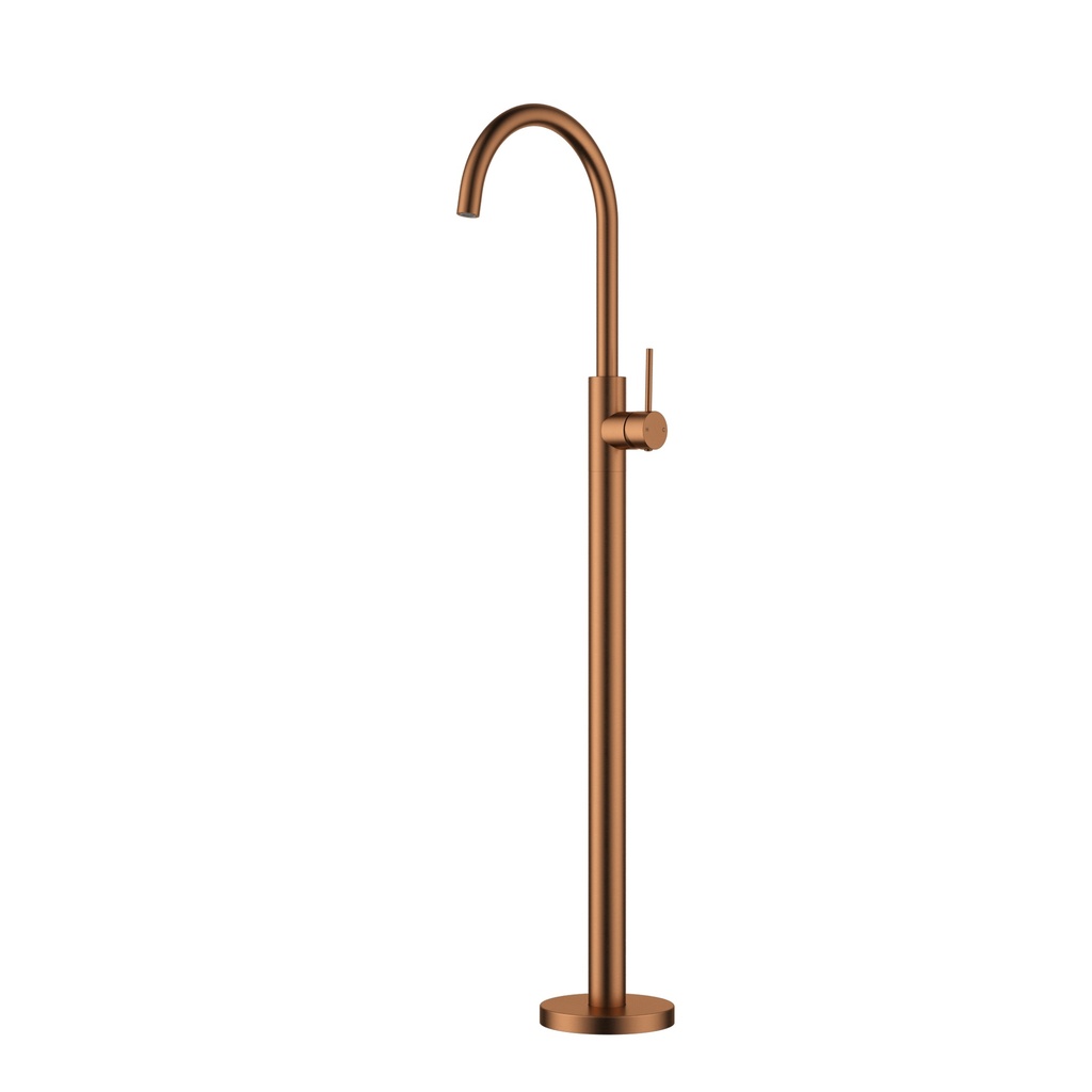 Otus Slimline  FreeStanding Bath Mixer Brushed Copper
