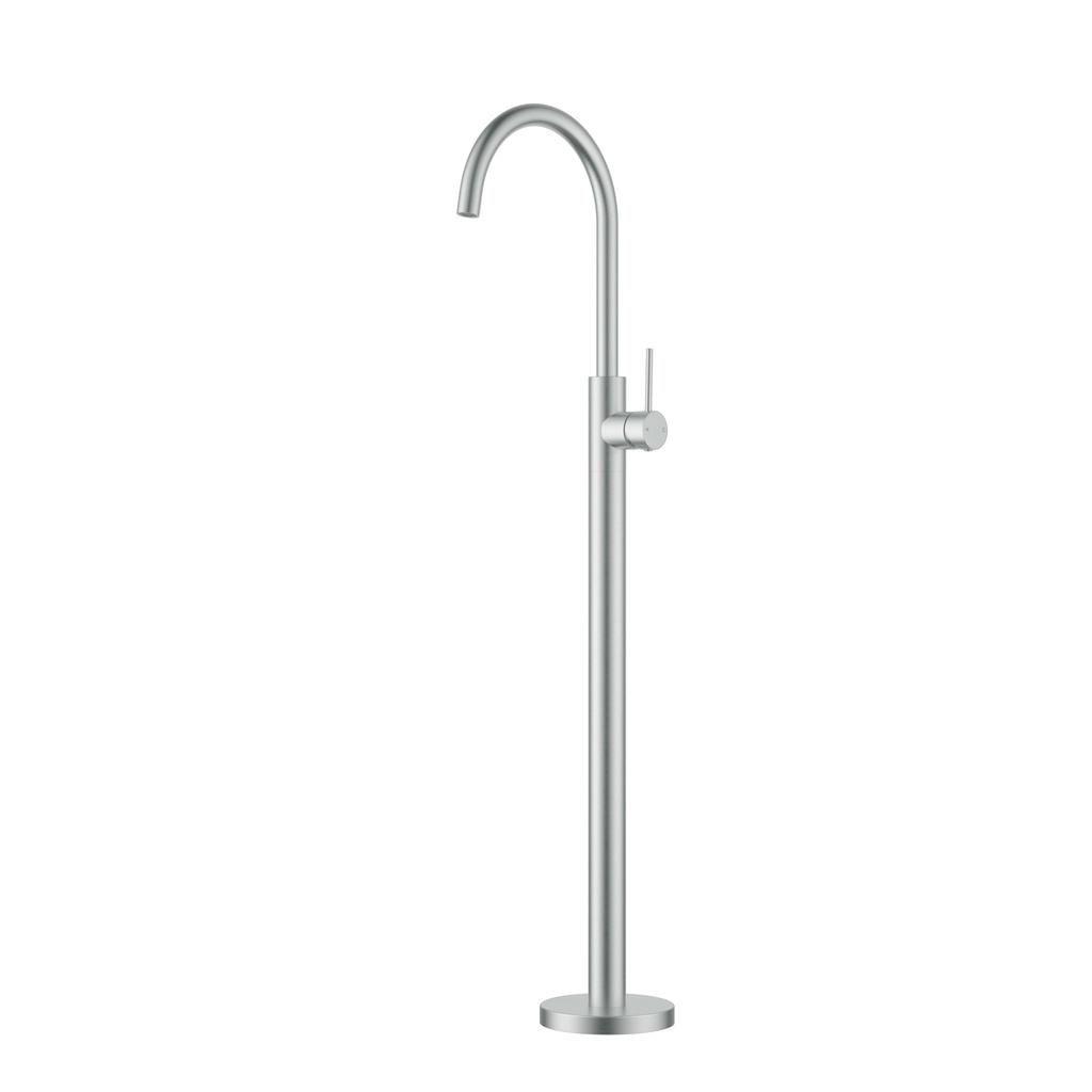 Otus Slimline  FreeStanding Bath Mixer Brushed Stainless Steel