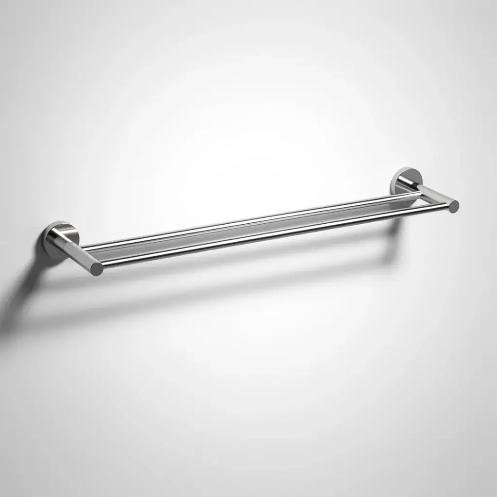 Otus Slimline Double Towel Rail 600mm Chrome