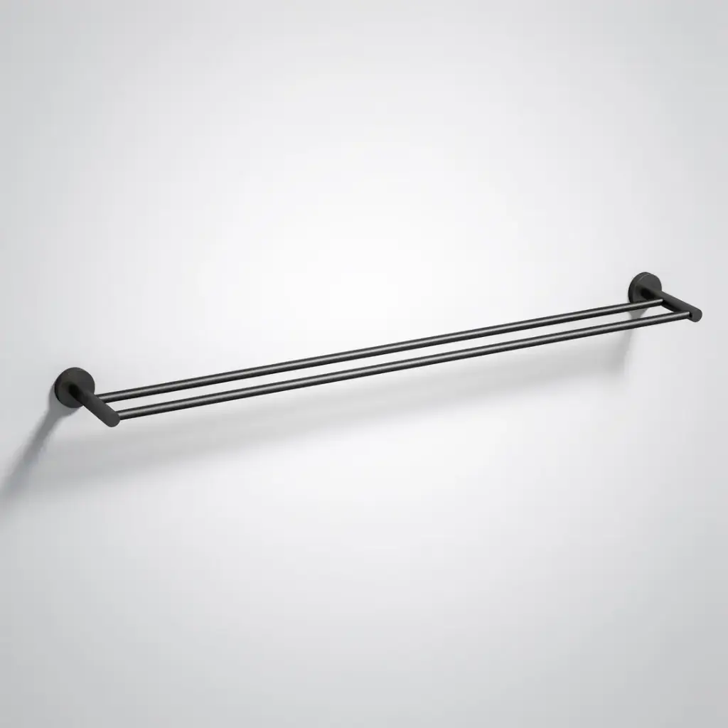 Otus Slimline Double Towel Rail 900mm Gun Metal