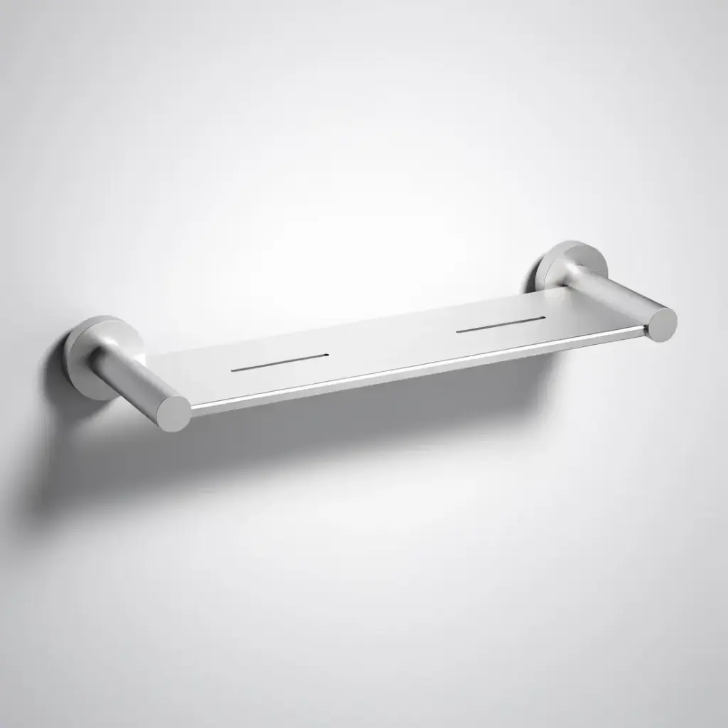 Otus Slimline Metal Shelf Brushed Stainless Steel