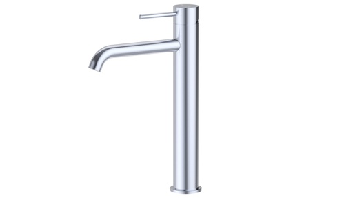 Otus Slimline SS Highrise Basin Mixer Curved Spout in Chrome