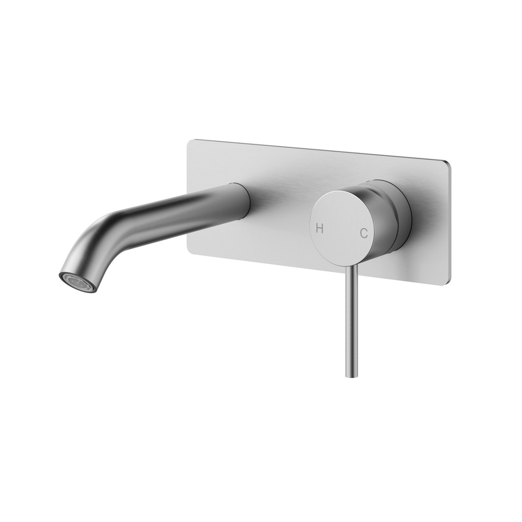 Otus Slimline SS Wall Basin Mixer Trim Kits Brushed Stainless Steel