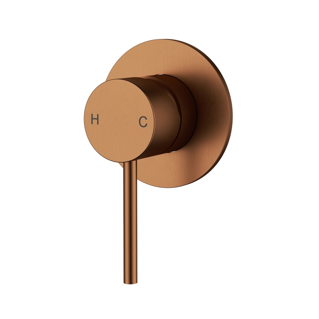 Otus Slimline SS Wall Mixer Trim Kits Brushed Copper