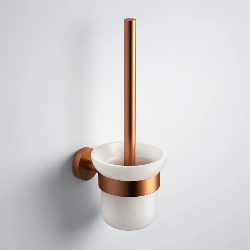 Otus Slimline Toilet Brush Holder Brushed Copper