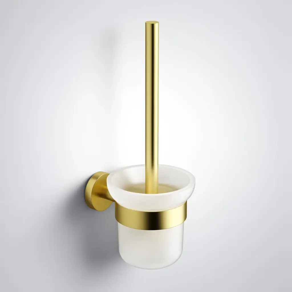 Otus Slimline Toilet Brush Holder Brushed Gold