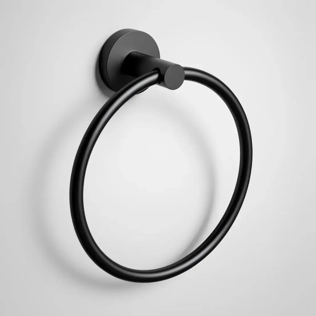 Otus Slimline Towel Ring Matt Black