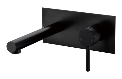 Otus Wall Basin Mixer Matt Black Lead Free