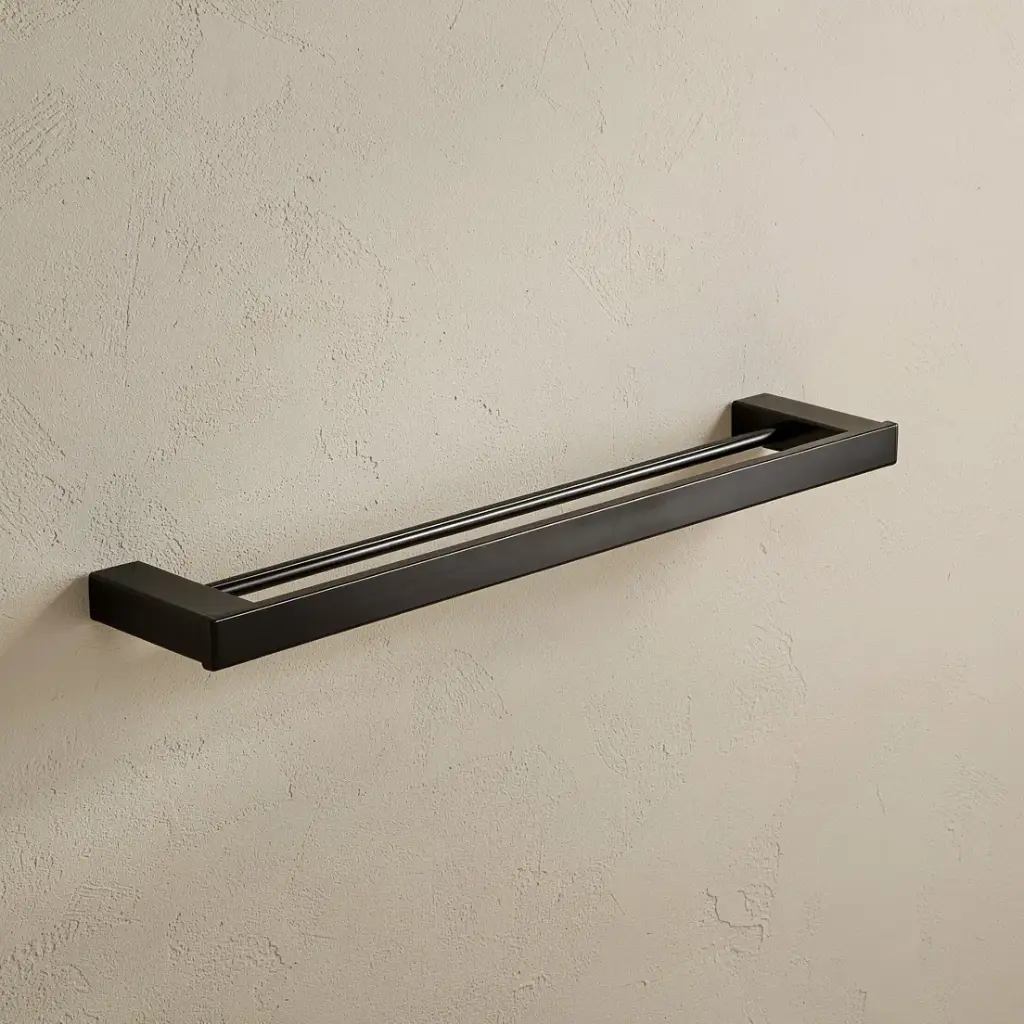 Rosa Double Towel Rail(Matt Black)
